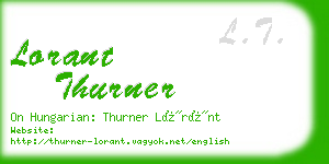 lorant thurner business card